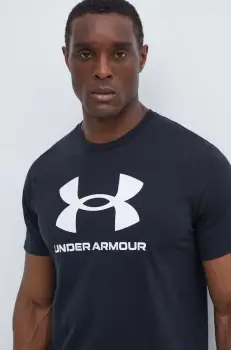 Under Armour tricou barbati, culoarea negru, cu imprimeu imagine