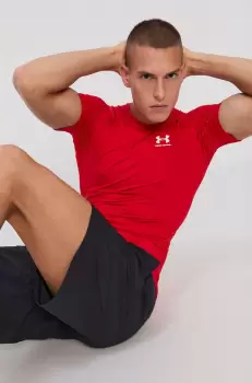 Under Armour Tricou barbati, culoarea rosu, material neted imagine