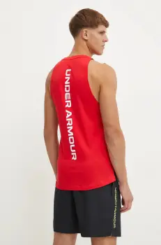 Under Armour tricou Baseline barbati, culoarea rosu, 1361901 imagine
