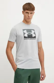 Under Armour tricou BOXED SPORTS UPDATED barbati, culoarea gri, cu imprimeu, 1386793 imagine