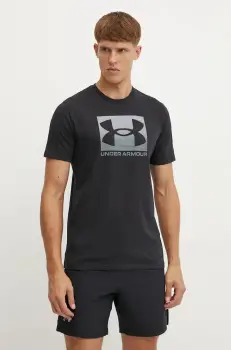 Under Armour tricou BOXED SPORTS UPDATED barbati, culoarea negru, cu imprimeu, 1386793 imagine