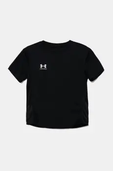 Under Armour tricou copii Challenger Train SS culoarea negru, cu imprimeu, 1379704 imagine