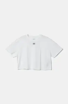 Under Armour tricou copii Rival SS culoarea alb, 1389755 imagine