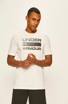 Under Armour Tricou culoarea alb, cu imprimeu imagine