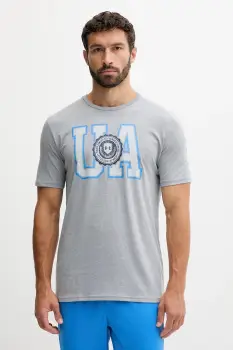 Under Armour tricou culoarea gri, cu imprimeu, 6005611 imagine