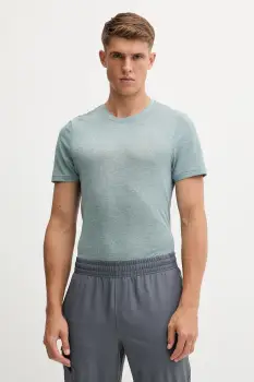 Under Armour tricou de alergare Seamless Stride culoarea verde, cu imprimeu, 1375692 imagine