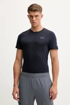 Under Armour tricou de alergare Seamless Stride culoarea verde, cu imprimeu, 1375692 imagine