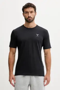 Under Armour tricou de antrenament culoarea negru, cu imprimeu, 1387797 imagine
