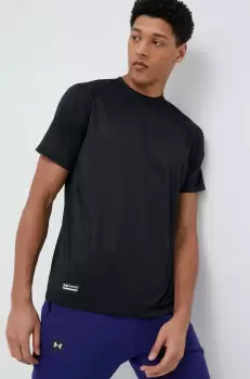 Under Armour tricou de antrenament culoarea verde, neted imagine