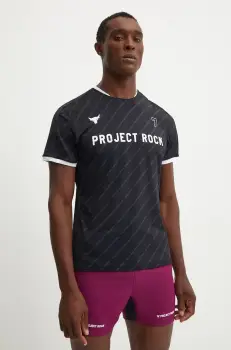 Under Armour tricou de antrenament Project Rock culoarea negru, modelator, 1387512 imagine