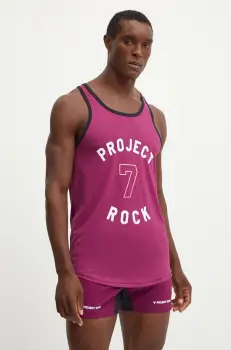 Under Armour tricou de antrenament Project Rock culoarea violet, 1386888 imagine