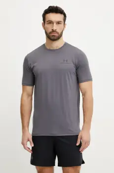 Under Armour tricou de antrenament Rush Energy culoarea gri, uni, 1383973 imagine