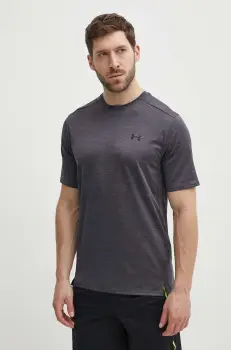Under Armour tricou de antrenament Tech Vent culoarea gri, melanj imagine
