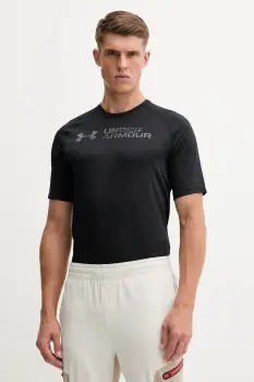 Under Armour tricou de antrenament UA Tech Reflective culoarea negru, cu imprimeu, 6005116 imagine