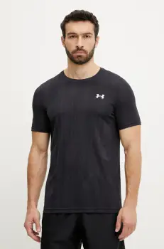 Under Armour tricou de antrenament Vanish Seamless culoarea albastru marin, modelator, 1388129 imagine