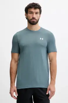 Under Armour tricou de antrenament Vanish Seamless culoarea bleumarin, cu model, 1388129 imagine