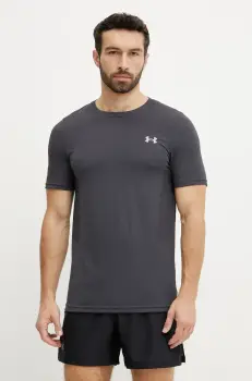 Under Armour tricou de antrenament Vanish Seamless culoarea gri, neted, 1382801 imagine