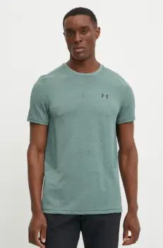 Under Armour tricou de antrenament Vanish Seamless culoarea verde, neted, 1382801 imagine