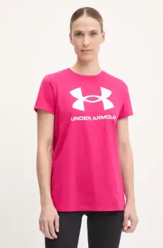 Under Armour tricou femei, culoarea bordo imagine