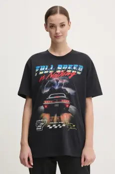 Under Armour tricou Project Rock femei, culoarea negru, 1389716 imagine