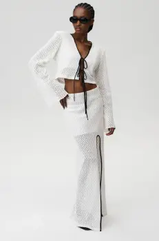 Undress Code bluza din bumbac Italian Romance Top culoarea alb, uni, 900 imagine