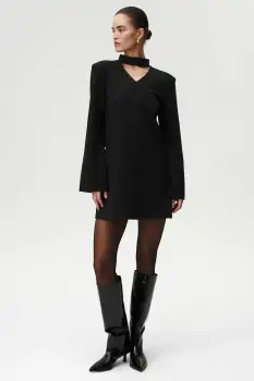 Undress Code rochie culoarea negru, mini, drept, 1065 imagine