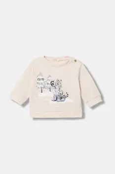 United Colors of Benetton bluza bebe culoarea roz, cu imprimeu, 39M2A106Q imagine