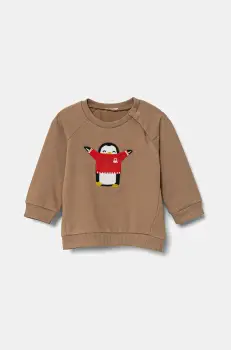 United Colors of Benetton bluza bebe culoarea verde, cu imprimeu, 36MJA105G imagine