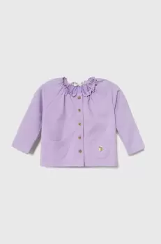 United Colors of Benetton bluza bebe culoarea violet, neted imagine