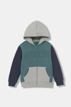 United Colors of Benetton bluza copii cu gluga, cu imprimeu, 3EB5C505L imagine