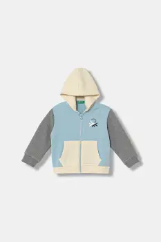 United Colors of Benetton bluza copii cu gluga, cu imprimeu, 3EB5G5043 imagine