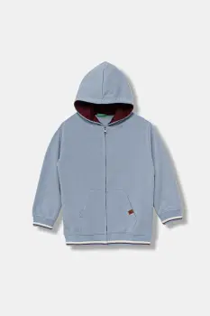 United Colors of Benetton bluza copii cu gluga, uni, 32N4C505B imagine