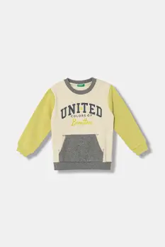 United Colors of Benetton bluza copii cu imprimeu, 3EB5G10KS imagine