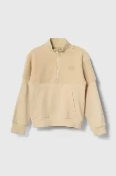 United Colors of Benetton bluza copii culoarea bej, neted imagine