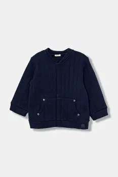 United Colors of Benetton bluza copii culoarea bleumarin, uni, 3JOEA501O imagine