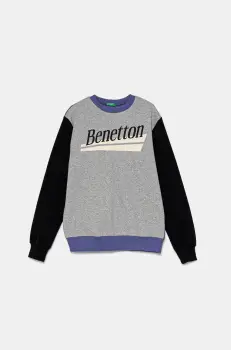 United Colors of Benetton bluza copii culoarea gri, modelator, 3EB5C10KS imagine