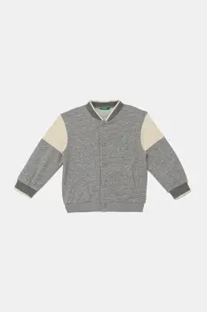 United Colors of Benetton bluza copii culoarea gri, uni, 32N4G503Z imagine