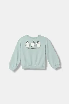 United Colors of Benetton bluza copii culoarea turcoaz, 39M2G10LC imagine