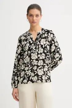 United Colors of Benetton bluza culoarea bej, cu imprimeu, 50IGDQ0CN imagine