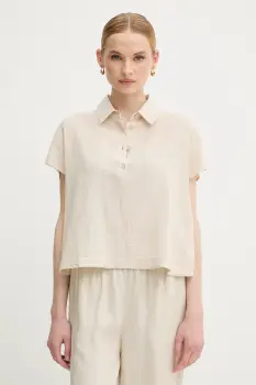 United Colors of Benetton bluza culoarea bej, uni, 5ONVDQ0BQ imagine