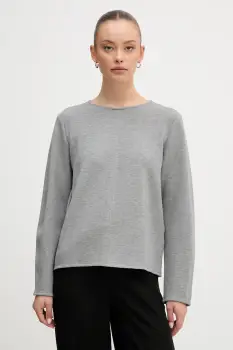 United Colors of Benetton bluza culoarea gri, uni, 3QAFD10AU imagine