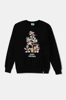 United Colors of Benetton bluza culoarea negru, cu imprimeu, 3J73C10LD imagine