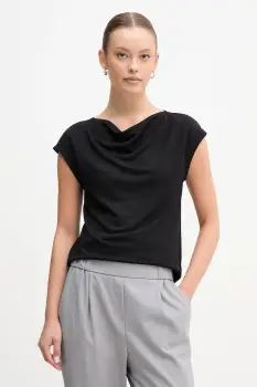 United Colors of Benetton bluza culoarea negru, uni, 31NLD10AS imagine