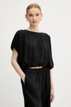 United Colors of Benetton bluza culoarea negru, uni, 5NPHDQ0C6 imagine