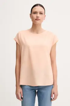 United Colors of Benetton bluza culoarea portocaliu, uni, 52M9DQ0BI imagine