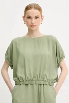 United Colors of Benetton bluza culoarea verde, uni, 5NPHDQ0C6 imagine