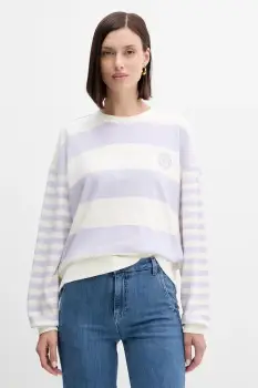 United Colors of Benetton bluza culoarea violet, cu model, 3Y04D10AM imagine