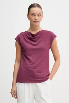 United Colors of Benetton bluza culoarea violet, uni, 31NLD10AS imagine