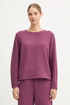 United Colors of Benetton bluza culoarea violet, uni, 3QAFD10AU imagine