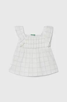United Colors of Benetton bluza de in pentru copii culoarea alb, modelator imagine